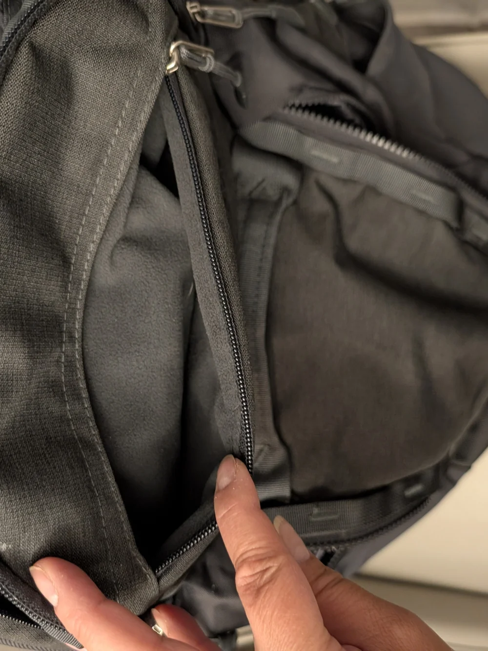 The North Face Surge Backpack - Durable Everyday Gray Pack w/ Multiple Pockets
